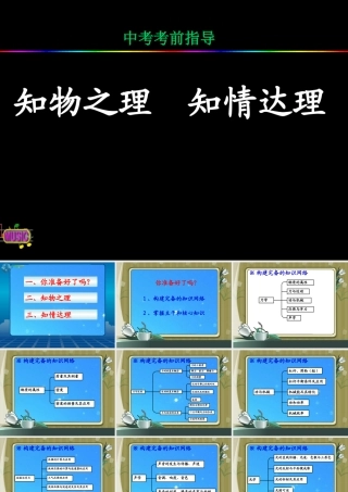 中考物理专题复习 (考前综合指导)课件