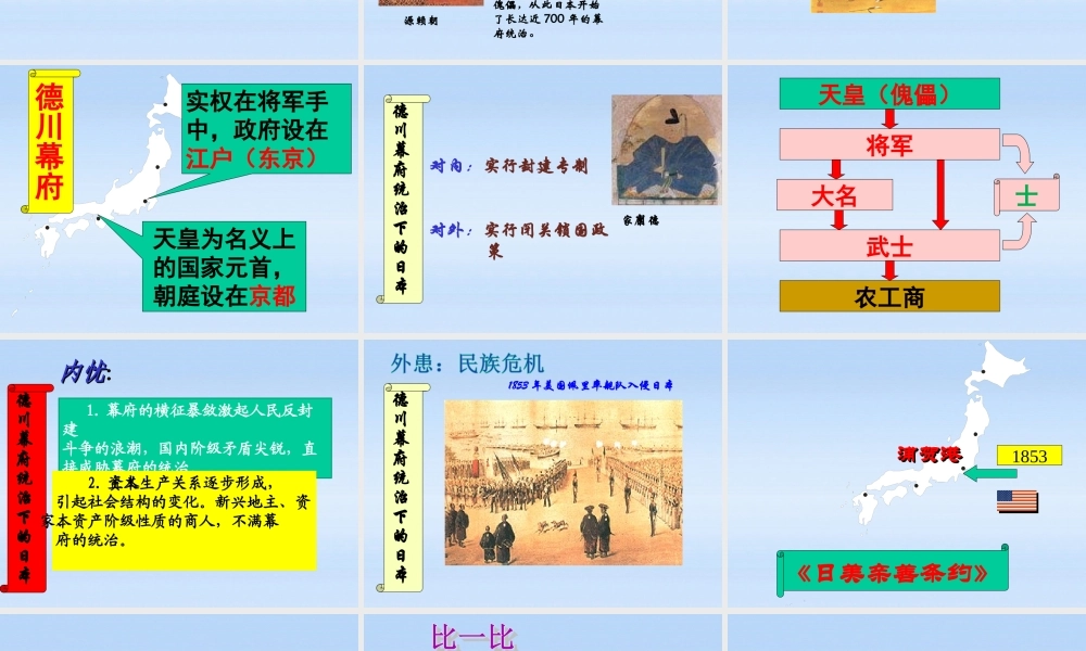 九年级历史上册 第16课武士领导的社会变革课件 北师大版 课件