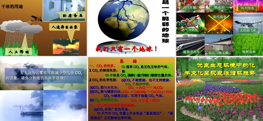 九年级化学上册 63 二氧化碳和一氧化碳 ⑴课件 人教新课标版 课件