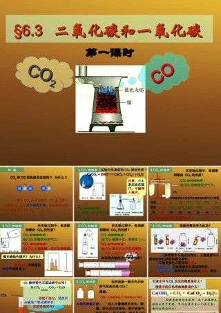 九年级化学上册 63 二氧化碳和一氧化碳 ⑴课件 人教新课标版 课件
