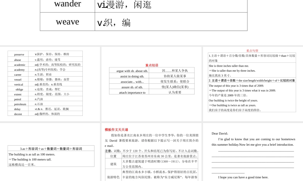 (湖南省专用)高三英语二轮复习 精品考前特训 考前第28天考前必读专题课件