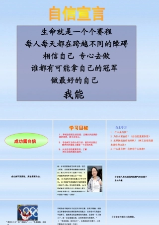 七年级政治上册 7.2(成功需自信)课件 鲁教版 课件