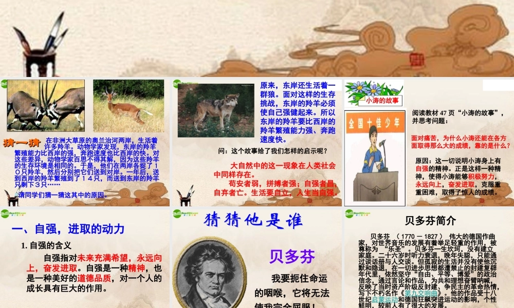 七年级政治下册 第四课人生当自强课件 人教新课标版 课件