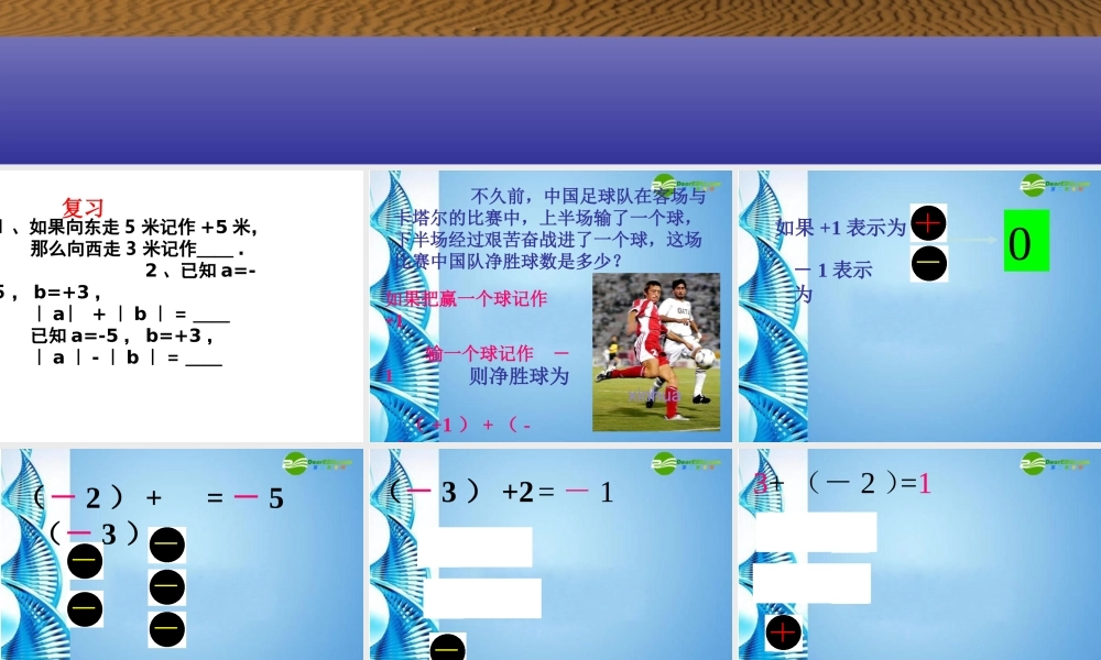 七年级数学上册 2.4(有理数的加法)课件 北师大版 课件