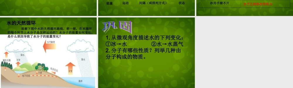 九年级化学上册 21 运动的水分子(第1课时)课件 (新版)鲁教版 课件