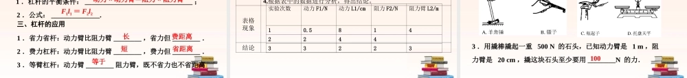中考物理 专题三力和机械课件 人教新课标版 课件