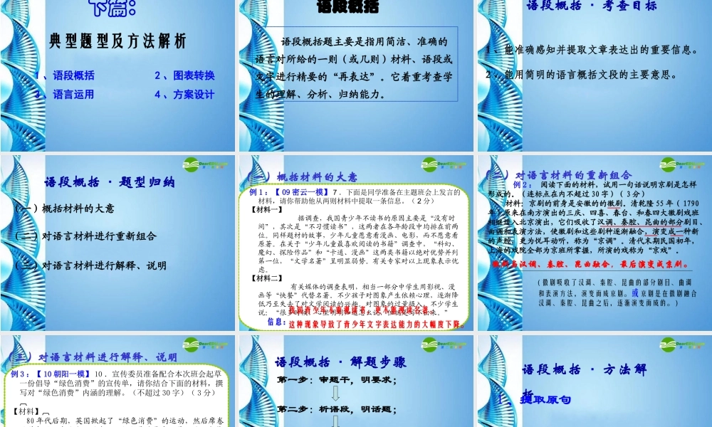 中考语文 综合性学习研究课件