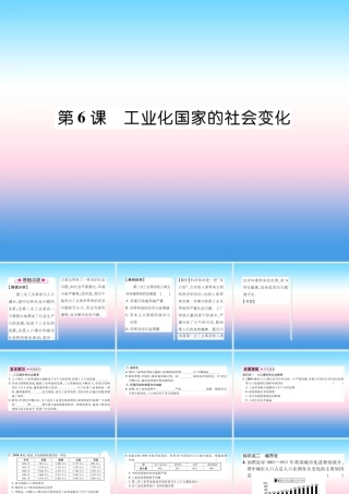 九年级历史下册 第2单元 第二次工业革命和近代科学文化 第6课 工业化国家的社会变化易错点拨课件 新人教版 课件