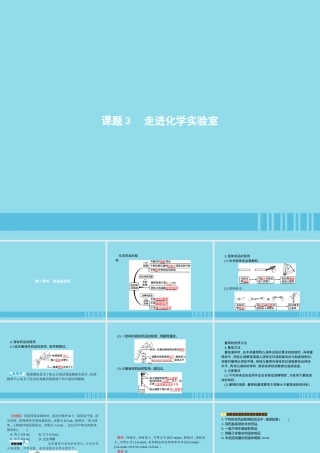 九年级化学上册 第一单元 走进化学世界 课题3 走进化学实验室 第1课时 药品的取用课件 (新版)新人教版 课件
