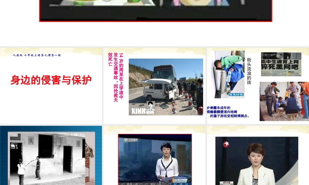 七年级政治上册 身边的侵害与保护课件 人教新课标版 课件