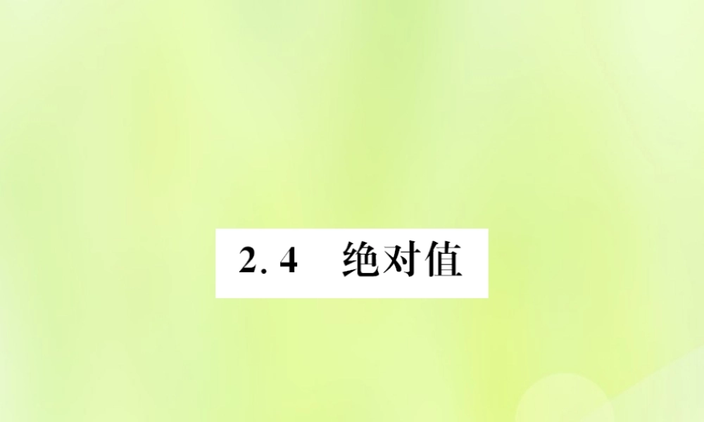 七年级数学上册 第2章 有理数 2.4 绝对值习题课件 (新版)华东师大版 课件
