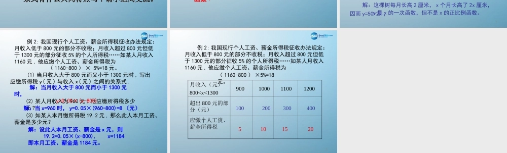 七年级数学上册 6.2 一次函数课件 鲁教版五四制 课件