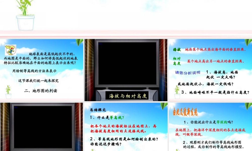 七年级地理地形图的判读课件 中国版 课件