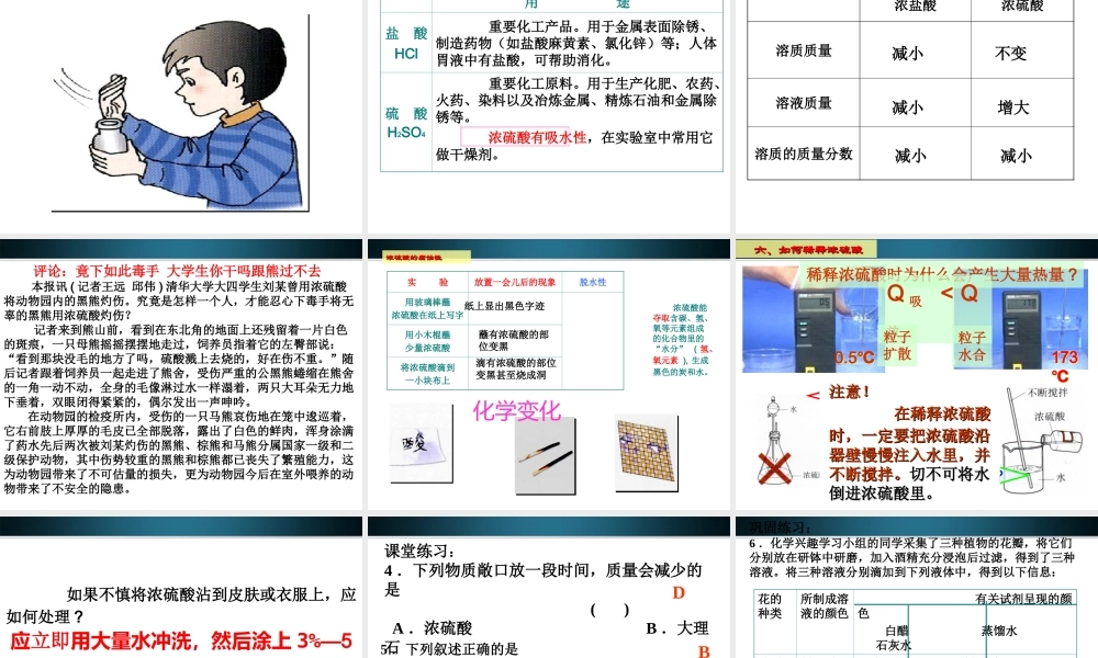 九年级化学下册 第十单元常见的酸和碱课件 人教新课标版 课件