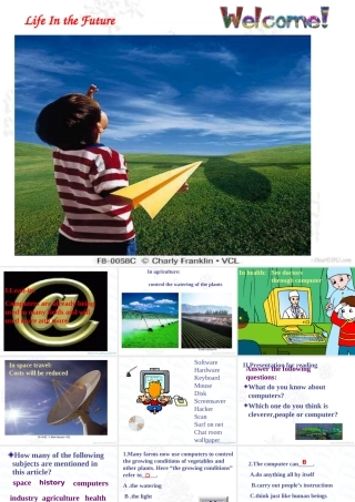 Unit6 Life in the future一 人教版 课件