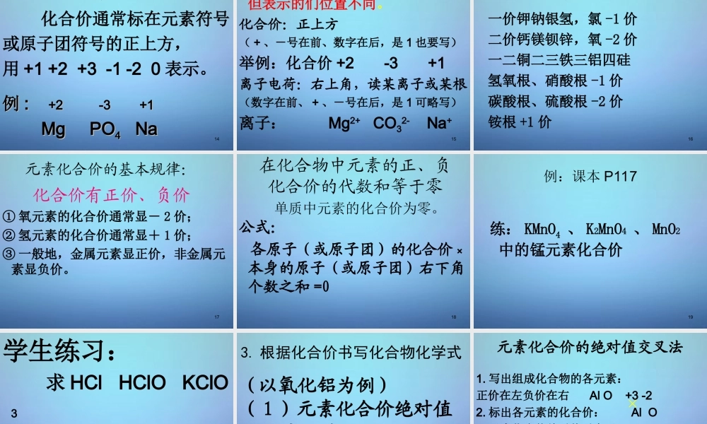 九年级化学上册 34 物质构成的表示式课件 (新版)粤教版 课件
