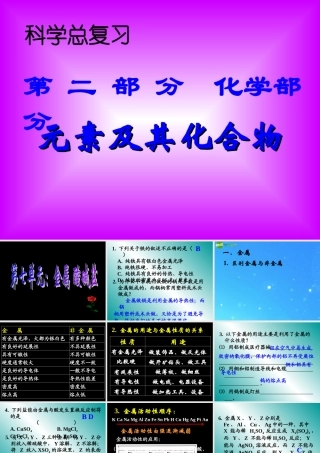 中考科学一轮复习 第七单元 金属 酸碱盐课件 浙教版 课件