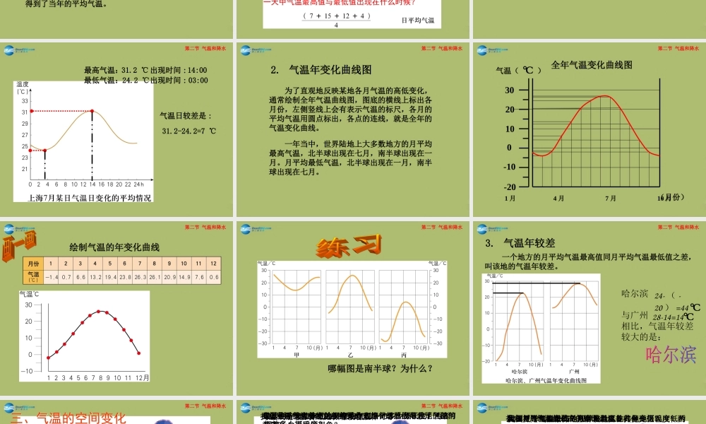 七年级地理上册 3.2 气温和降水课件 中图版 课件