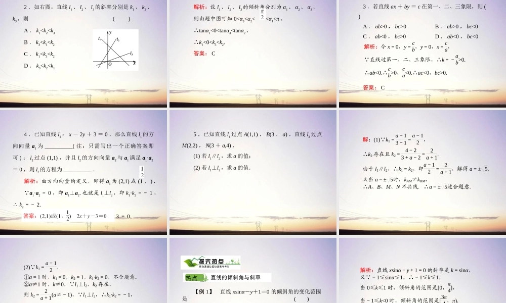 1平面解析几何课件 新人教A版 课件