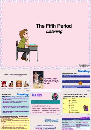 listening 高二英语Unit4 making the news课件[整理六课时]人教版 高二英语Unit4 making the news课件[整理六课时]人教版