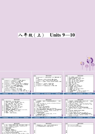 (贵阳专版)中考英语总复习 第1部分 教材知识梳理篇 八上 Units 9 10(精讲)课件