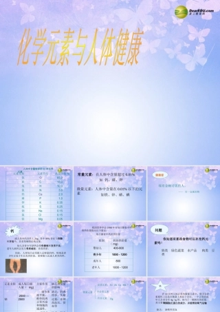 九年级化学上册 元素与人体健康课件 新人教版 课件