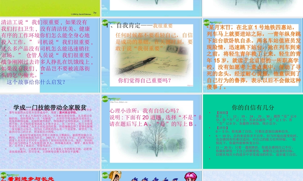 七年级政治下册 (扬起自信的风帆)课件 人教新课标版 课件