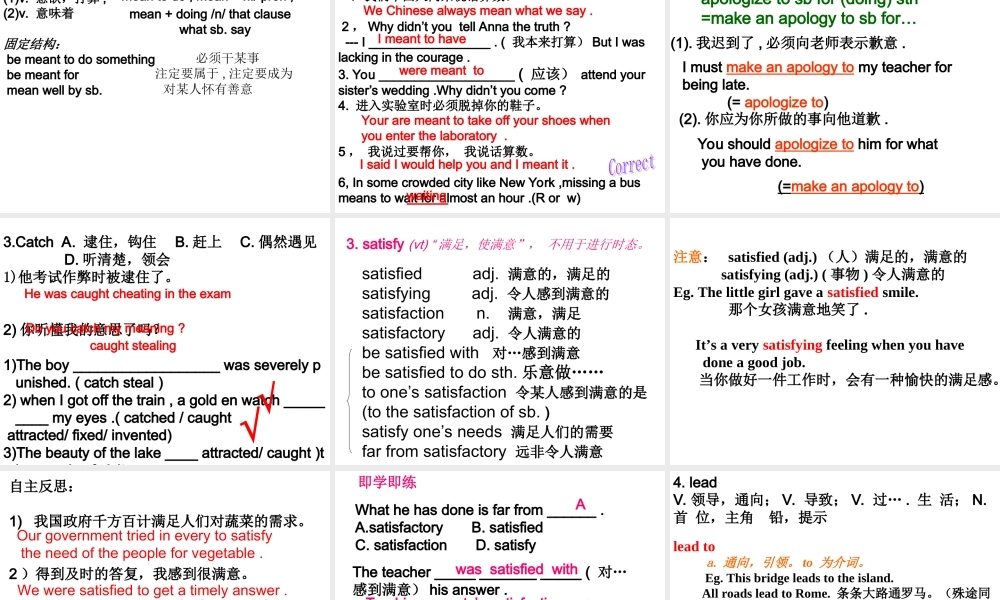 Unit 1 Book3 课件 广东高考英语第一轮复习资料Book3 Unit1 广东高考英语第一轮复习资料Book3 Unit1