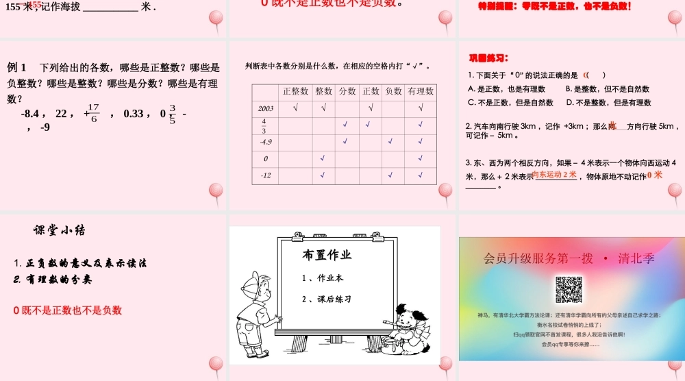 七年级数学上册 第1章 有理数 1.1 从自然数到有理数课件(新版)浙教版 课件