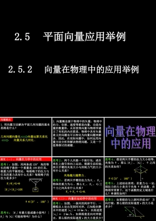 0611高一数学(252向量在物理中的应用举例) 高一数学全套课件 必修四
