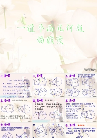 一道习题的演变 初三数学一道平面几何题的演变(ppt课件、doc教案) 人教版-2