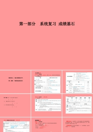 (滨州专版)中考化学总复习 第一部分 系统复习 成绩基石 第四单元 我们周围的空气 第2课时 物质组成的表示课件 鲁教版 课件