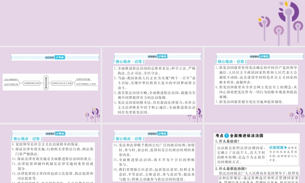 中考道德与法治总复习 九下 第七单元 建设法治中国课件
