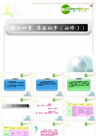 14章1课时 高三数学高考一轮课件 优化方案(理科)--第十四章 算法与程序框图 新人教A版 高三数学高考一轮课件 优化方案(理科)--第十四章 算法与程序框图 新人教A版