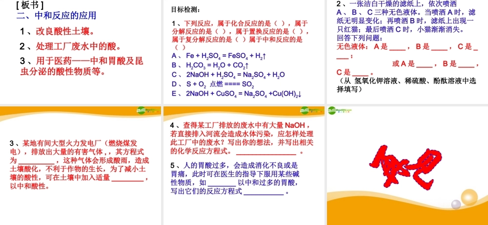 九年级化学 73酸和碱的反应课件 沪教版 课件