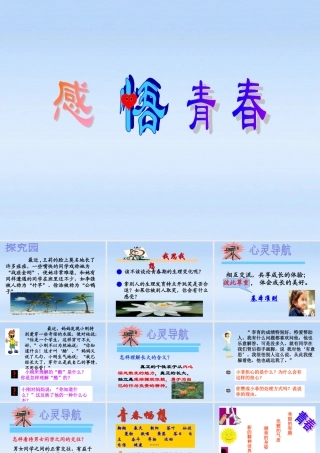 七年级政治上册 感悟青春课件 人教新课标版 课件