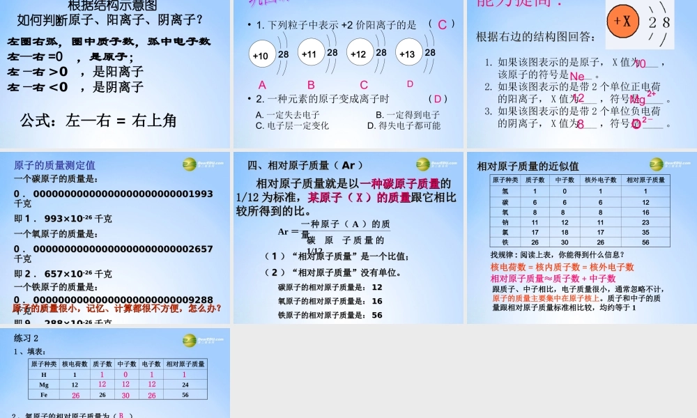 九年级化学上册 第三单元 物质构成的奥秘 课题2 原子的构成课件2 (新版)新人教版 课件