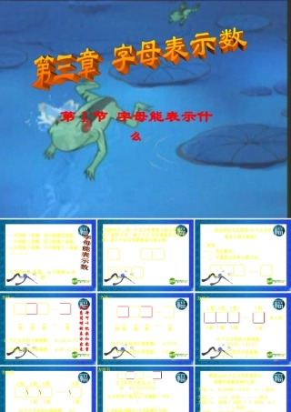 七年级数学上册 字母能表示什么课件 北师大版 课件