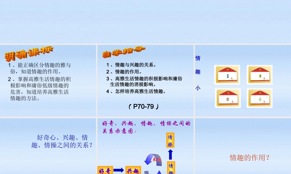 七年级政治上册 第七课品味生活复习课件 人教新课标版 课件
