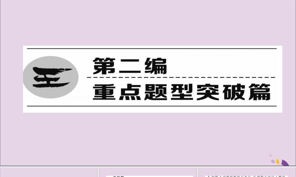 (遵义专版)中考化学总复习 第2编 重点题型突破篇 专题1 常见气体的制取与净化(精练)课件