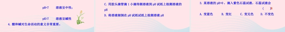 九年级化学全册 第一单元 常见的酸和碱 第一节 生活中的酸和碱课件 鲁教版五四制 课件