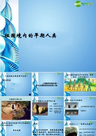 七年级历史上册 第1课 祖国境内的早期人类课件 冀教版 课件