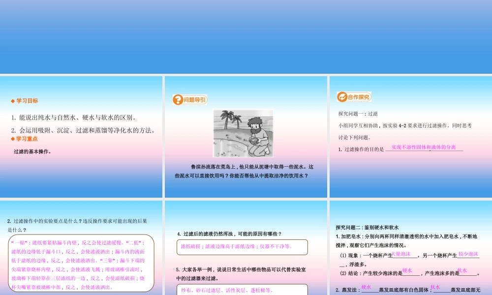 九年级化学上册 第四单元 自然界的水 课题2 水的转化高效课堂课件 (新版)新人教版 课件