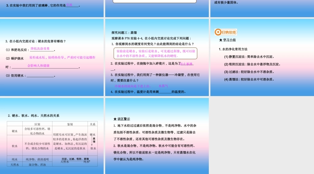 九年级化学上册 第四单元 自然界的水 课题2 水的转化高效课堂课件 (新版)新人教版 课件