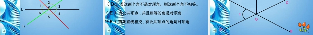 七年级数学上册 7.7相交线课件 浙教版 课件