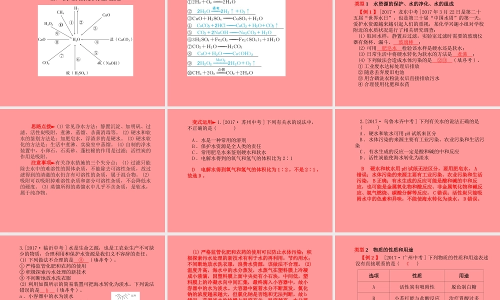 (滨州专版)中考化学总复习 第一部分 系统复习 成绩基石 第二单元 探秘水世界 第1课时 自然界中的水课件 鲁教版 课件