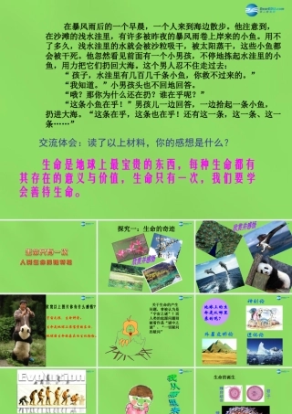七年级政治下册 14.1 人类生命的独特性课件 苏教版 课件