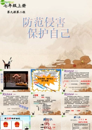 七年级政治上册 防范侵害 保护自己课件 人教新课标版 课件