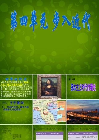 九年级历史上册 第10课(资本主义时代的曙光)课件 新人教版 课件