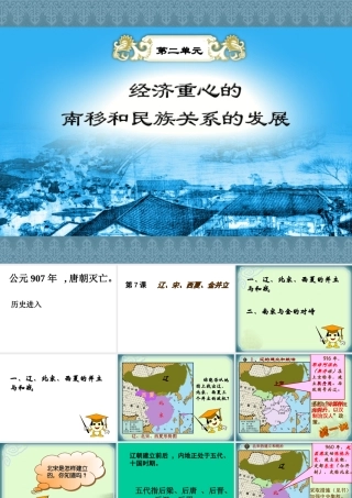 七年级历史下册 2.7(辽、宋、西夏、金并立)课件 华东师大版 课件